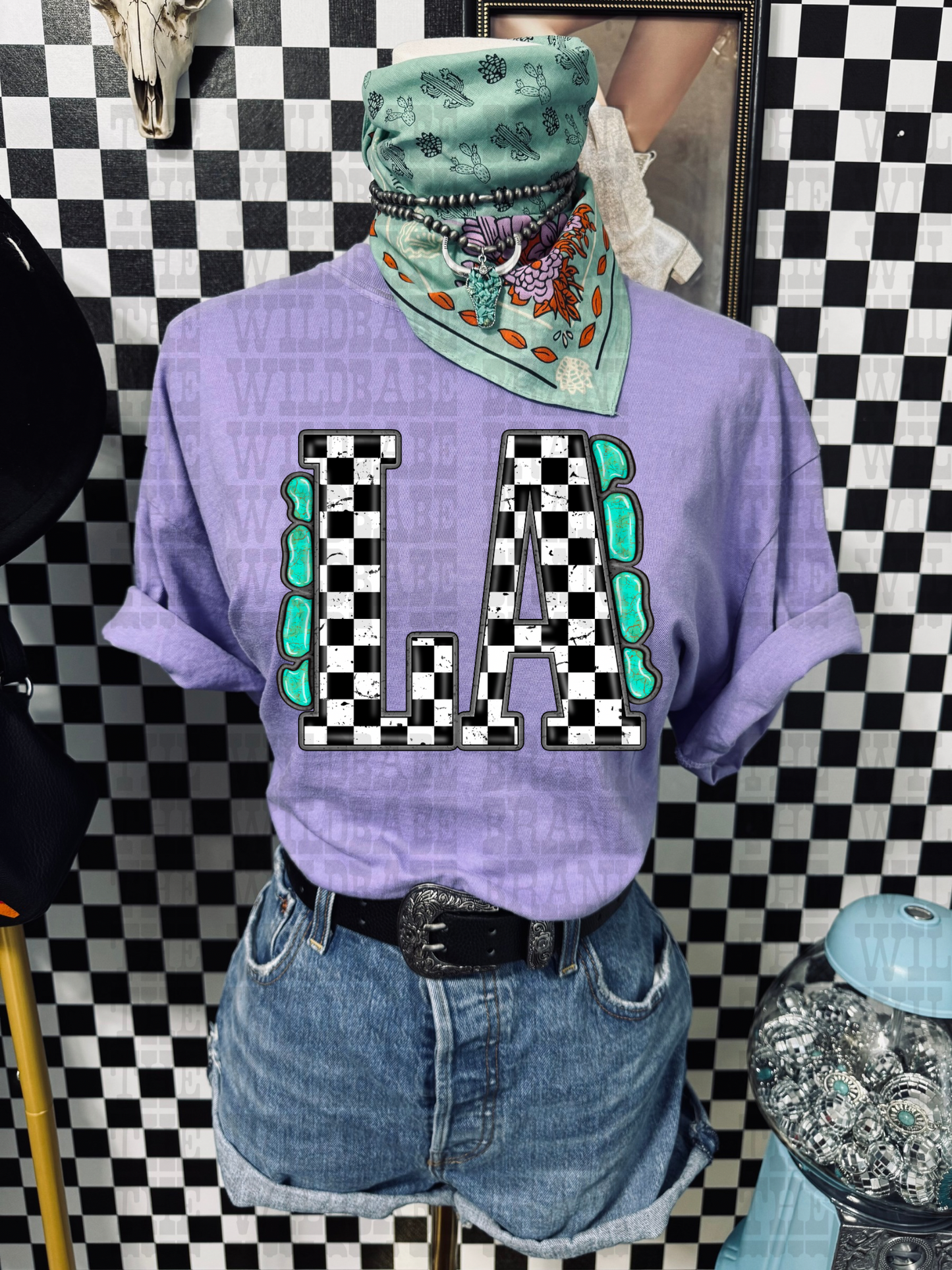 LA CHECKERED TEE TUESDAY