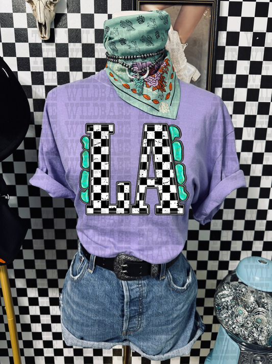 LA CHECKERED TEE TUESDAY