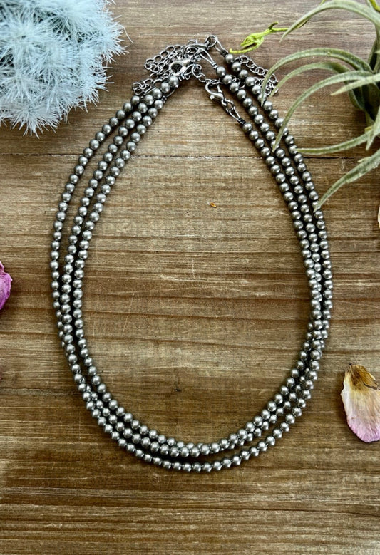 4 mm silver plated choker