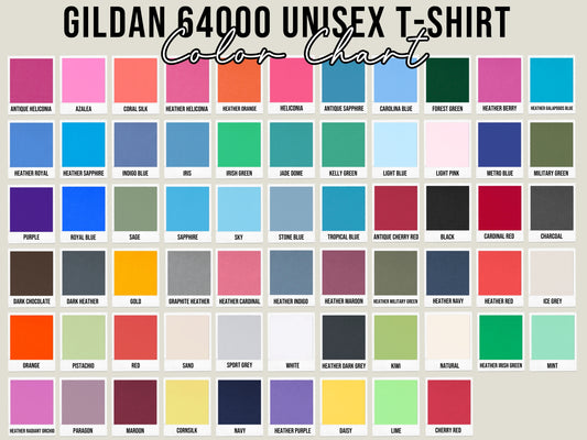 TEE COLOR CHART
