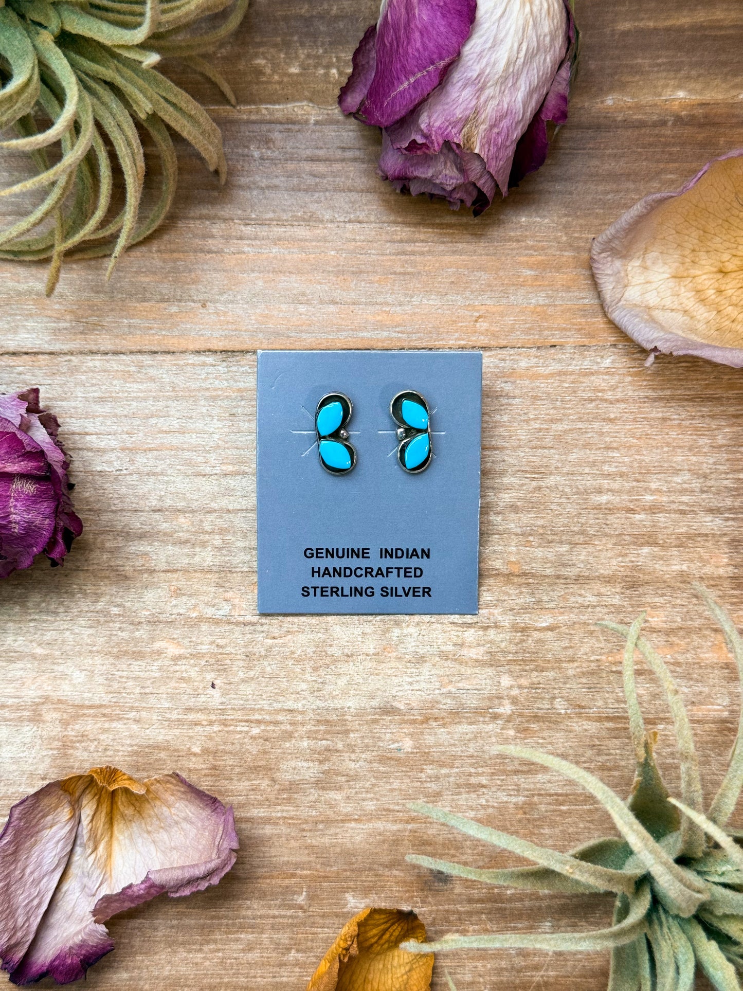 Sterling Silver Kingman Turquoise Stud Earrings